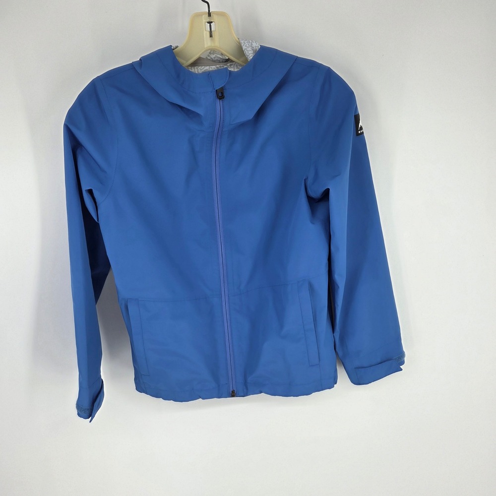 Burton Kids Blue Hooded Full Zip Windbreaker Jacket Size S 8 Small Girls Boys